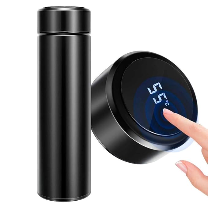 Temperature Display Close-Up on Smart Water Bottle
