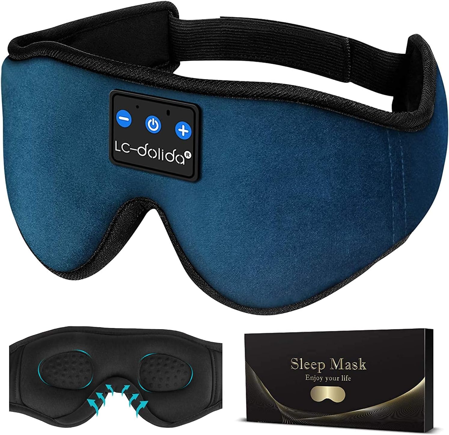 Bluetooth Sleep Mask - Front View
