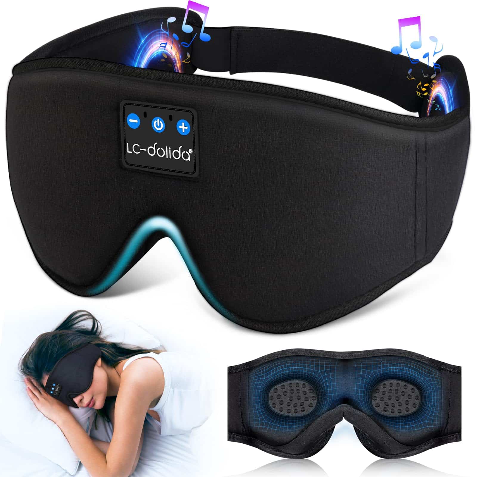 Bluetooth Sleep Mask - Side View